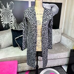 BCX Women Size XS Black and Gray Cardigan